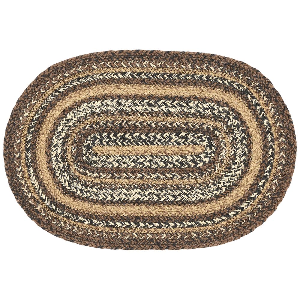 Espresso Jute Oval Placemat 12x18 - Image 2