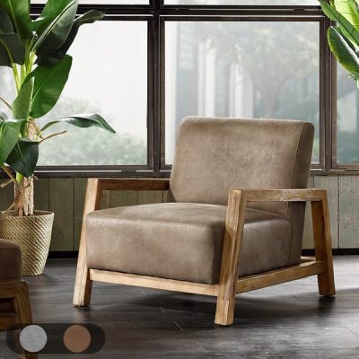 INK+IVY Easton Low Profile Accent Chair in Taupe/Natural, One Size II100-0048