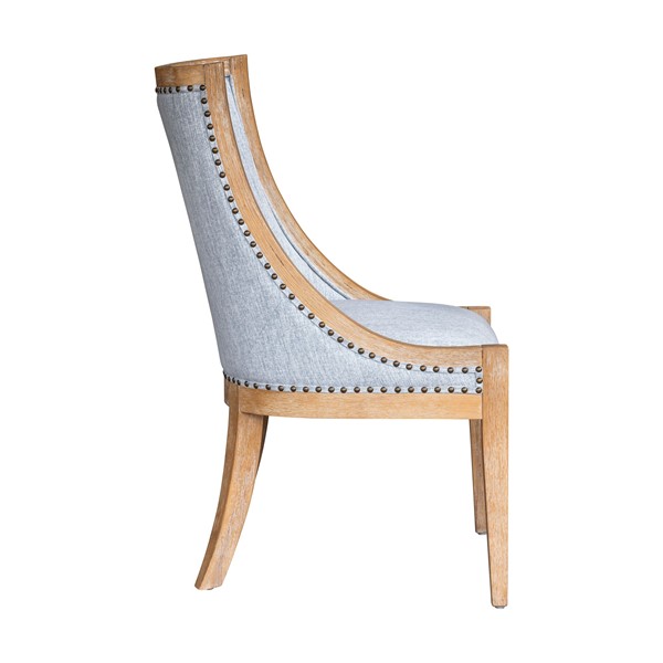 Martha Stewart Elmcrest Upholstered Dining Chair with Nailhead Trim in Light Blue, One Size MT108-1216 - Image 4