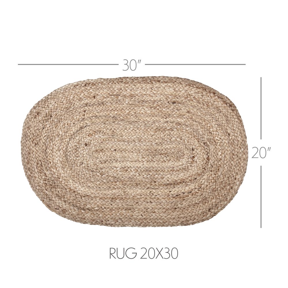 Natural Jute Rug Oval 20x30 - Image 3