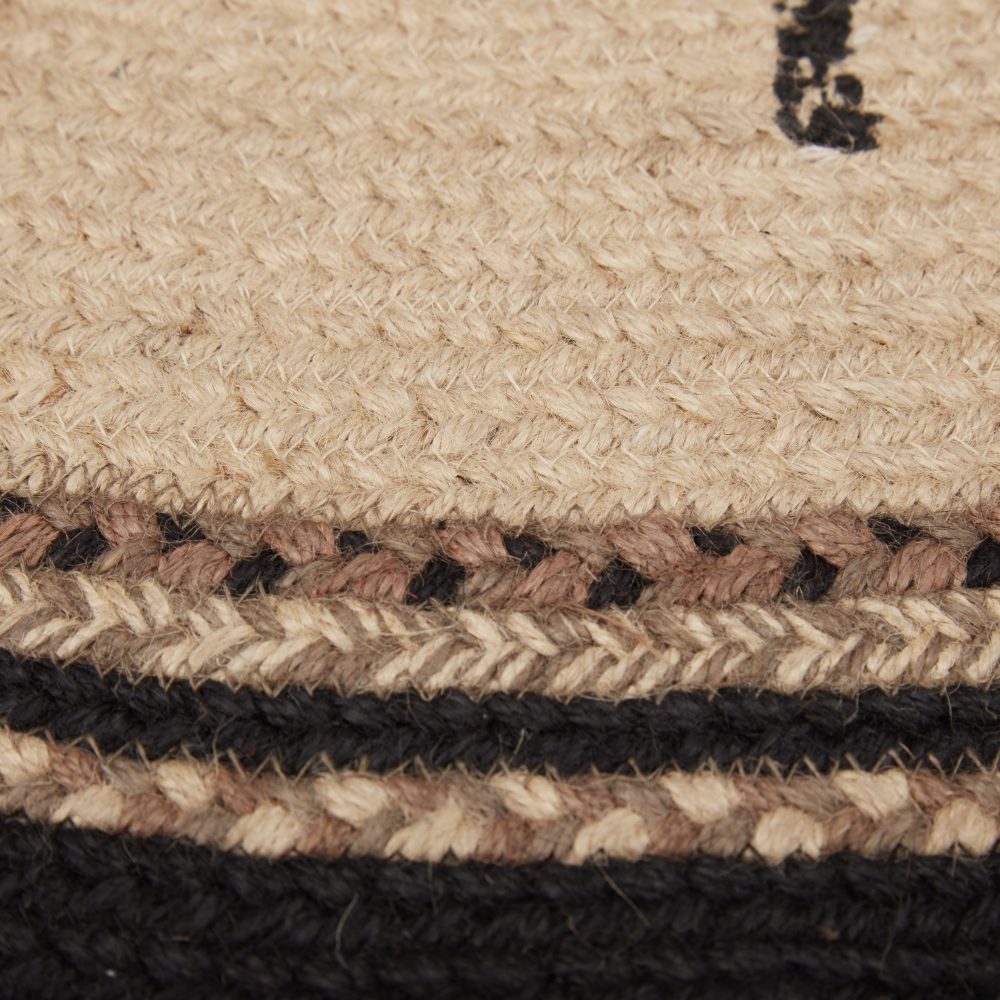 Sawyer Mill Charcoal Cow Jute Rug Half Circle 16.5x33 - Image 5