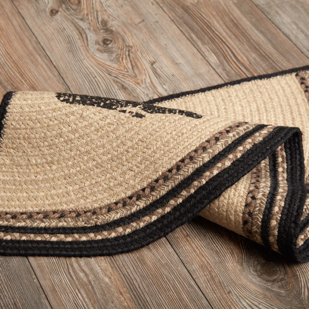 Sawyer Mill Charcoal Cow Jute Rug Half Circle 16.5x33 - Image 6