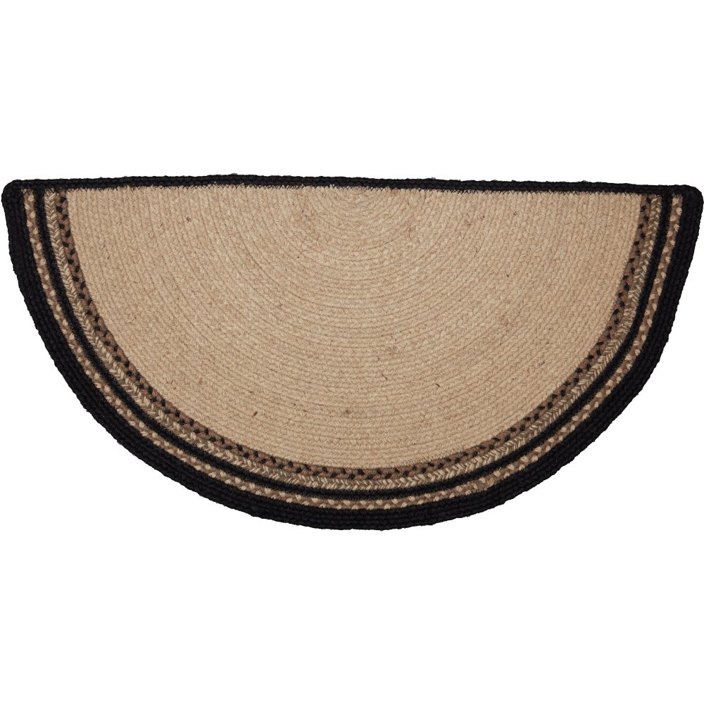 Sawyer Mill Charcoal Cow Jute Rug Half Circle 16.5x33 - Image 4