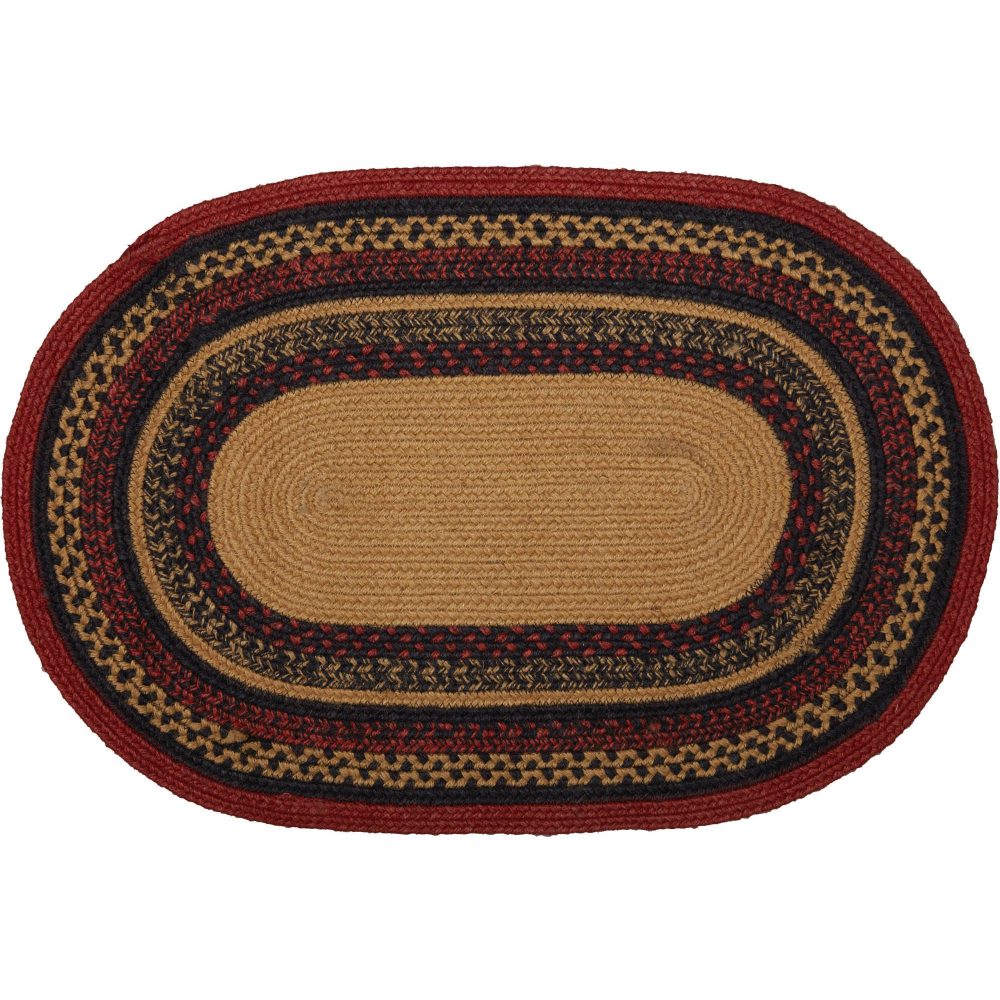 Cumberland Stenciled Moose Jute Rug Oval 20x30 - Image 3