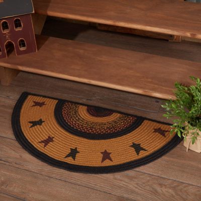 Heritage Farms Star Jute Rug Half Circle 16.5x33