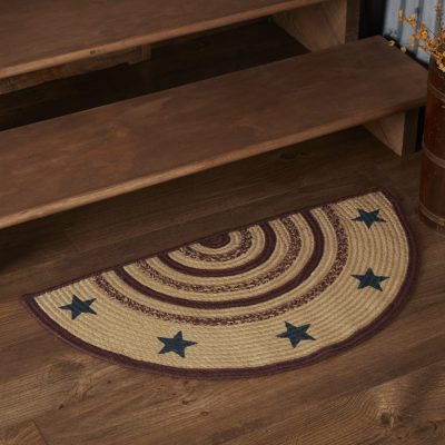 Potomac Jute Rug Half Circle Stencil Stars 16.5x33