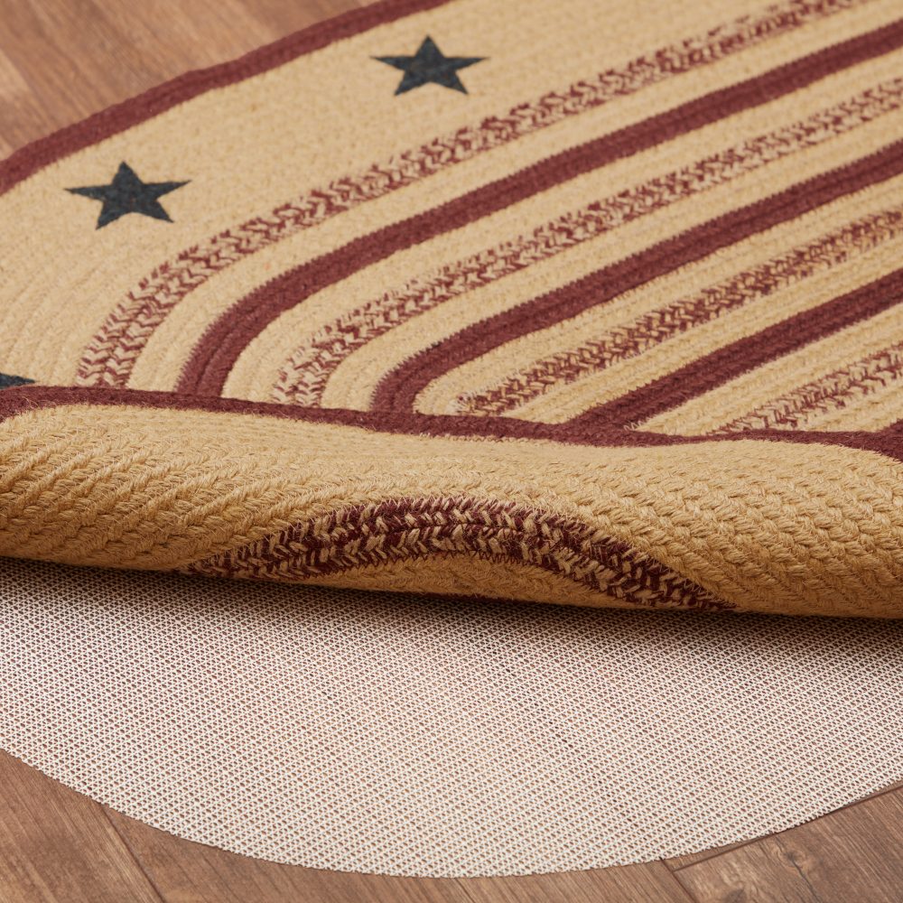 Potomac Jute Rug Oval Stencil Stars w/ Pad 27x48 - Image 5
