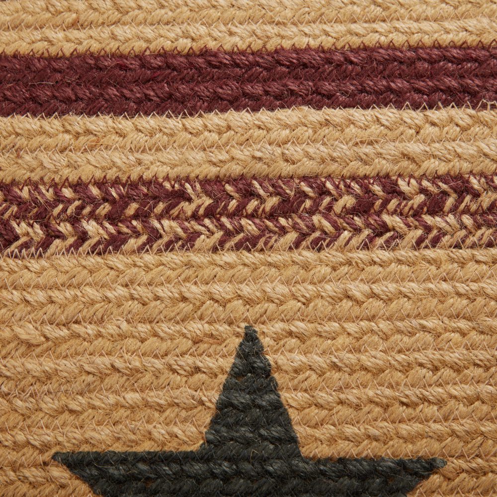 Potomac Jute Rug Oval Stencil Stars w/ Pad 36x60 - Image 6