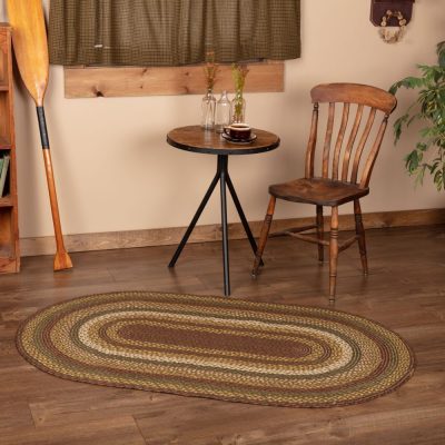 Tea Cabin Jute Rug Oval w/ Pad 36x60
