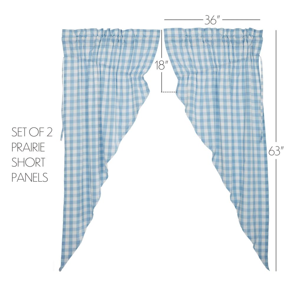 Annie Buffalo Blue Check Prairie Short Panel Set of 2 63x36x18 - Image 4