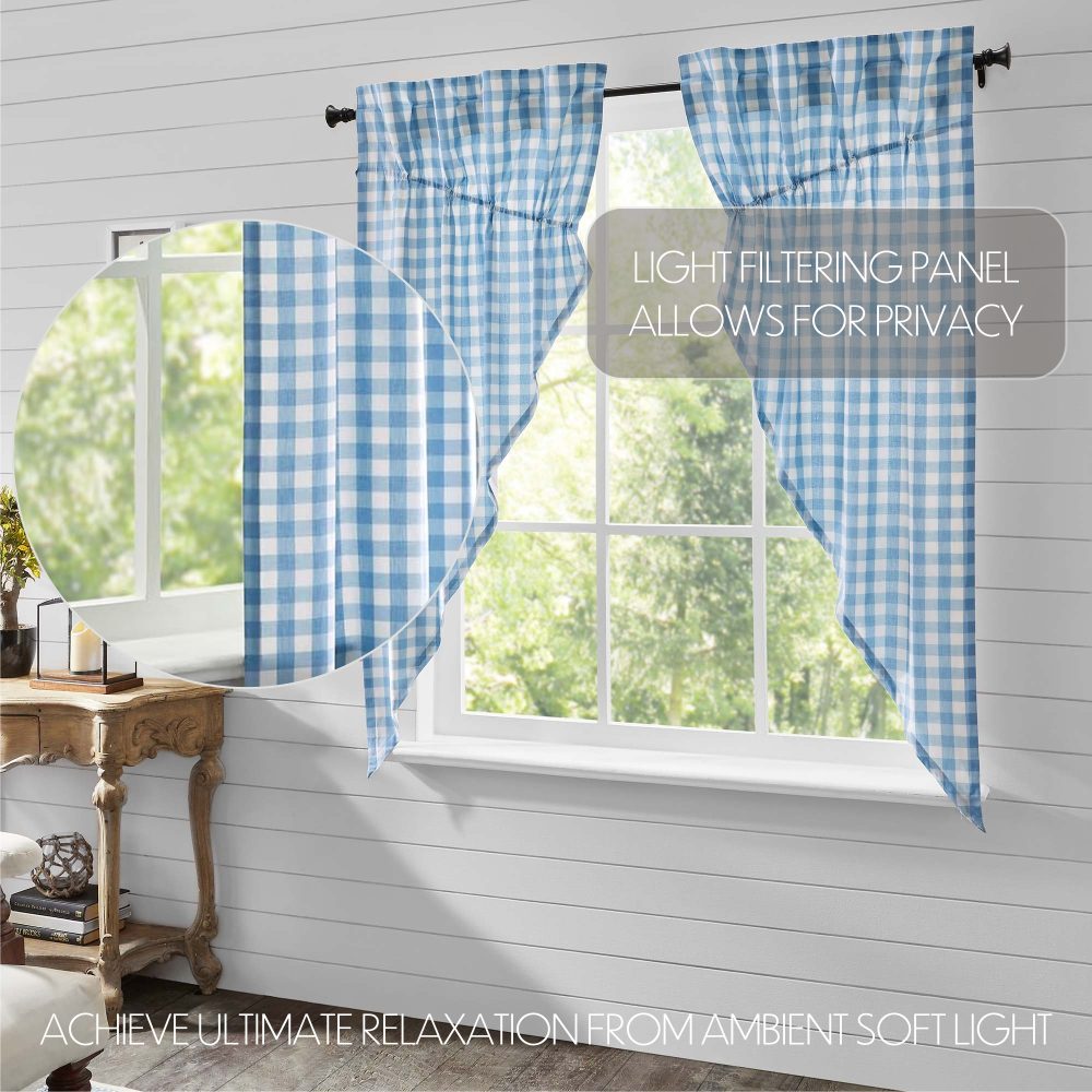 Annie Buffalo Blue Check Prairie Short Panel Set of 2 63x36x18 - Image 5