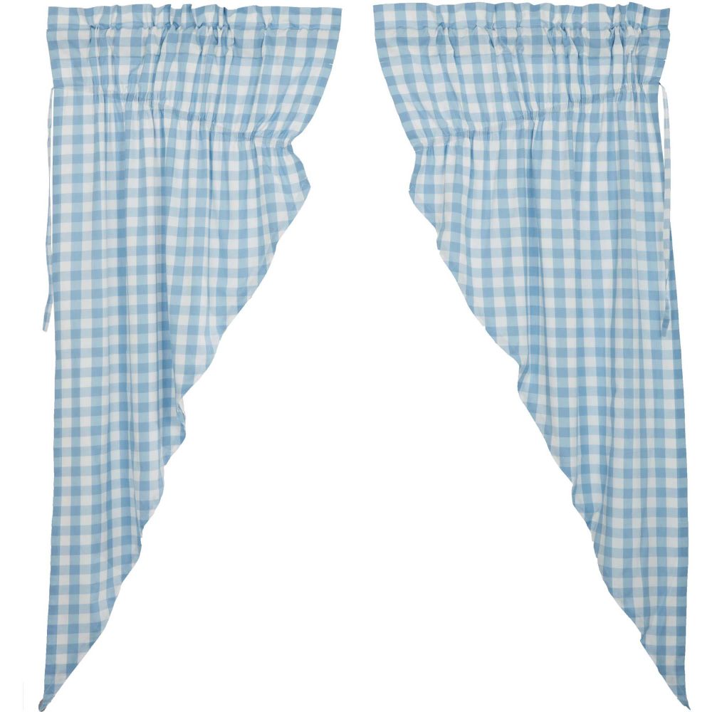 Annie Buffalo Blue Check Prairie Short Panel Set of 2 63x36x18 - Image 2