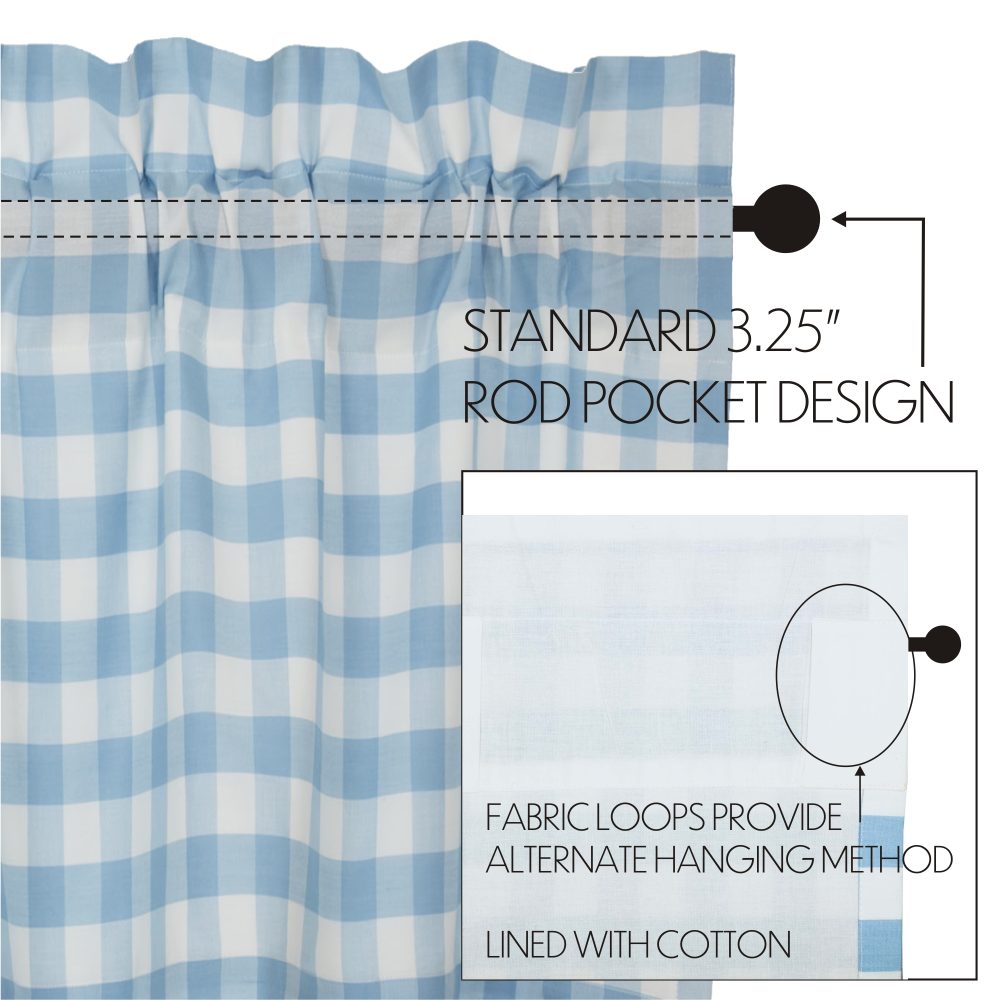 Annie Buffalo Blue Check Swag Set of 2 36x36x16 - Image 7