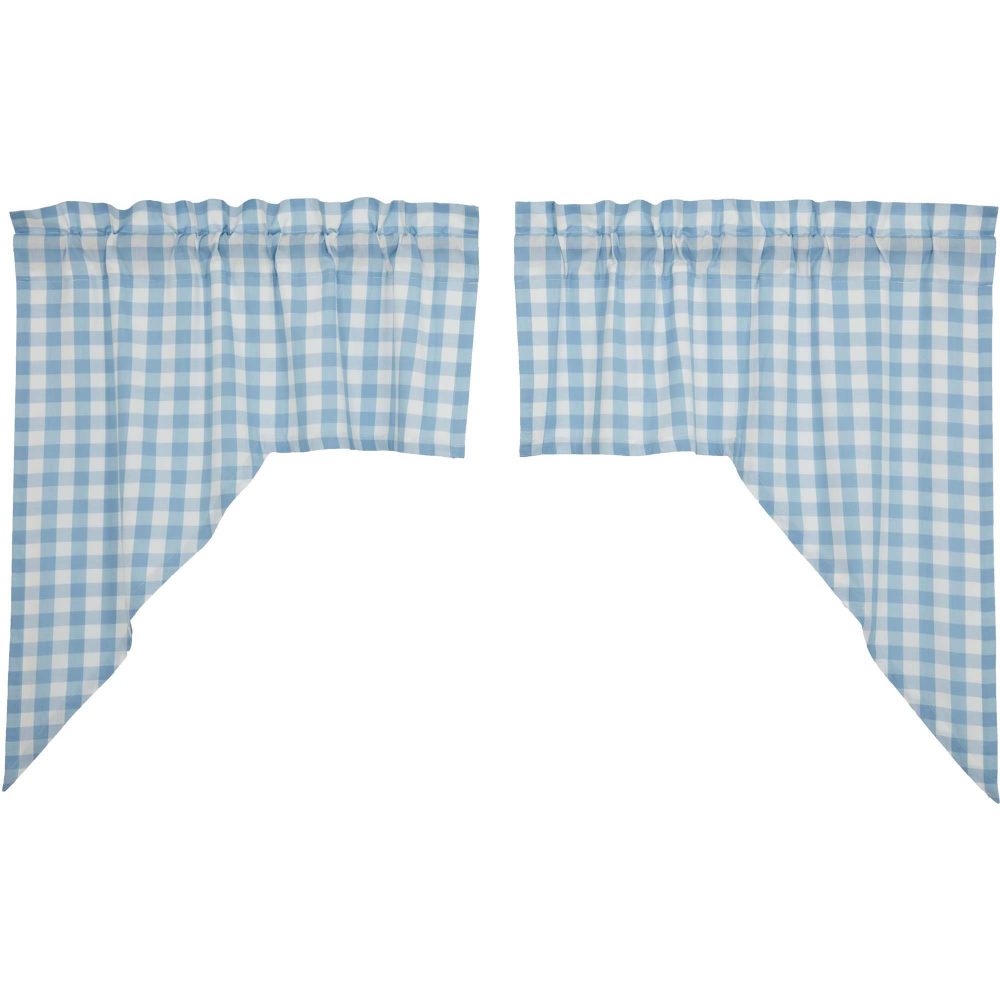 Annie Buffalo Blue Check Swag Set of 2 36x36x16 - Image 2