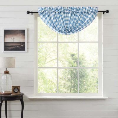 Annie Buffalo Blue Check Balloon Valance 15x60