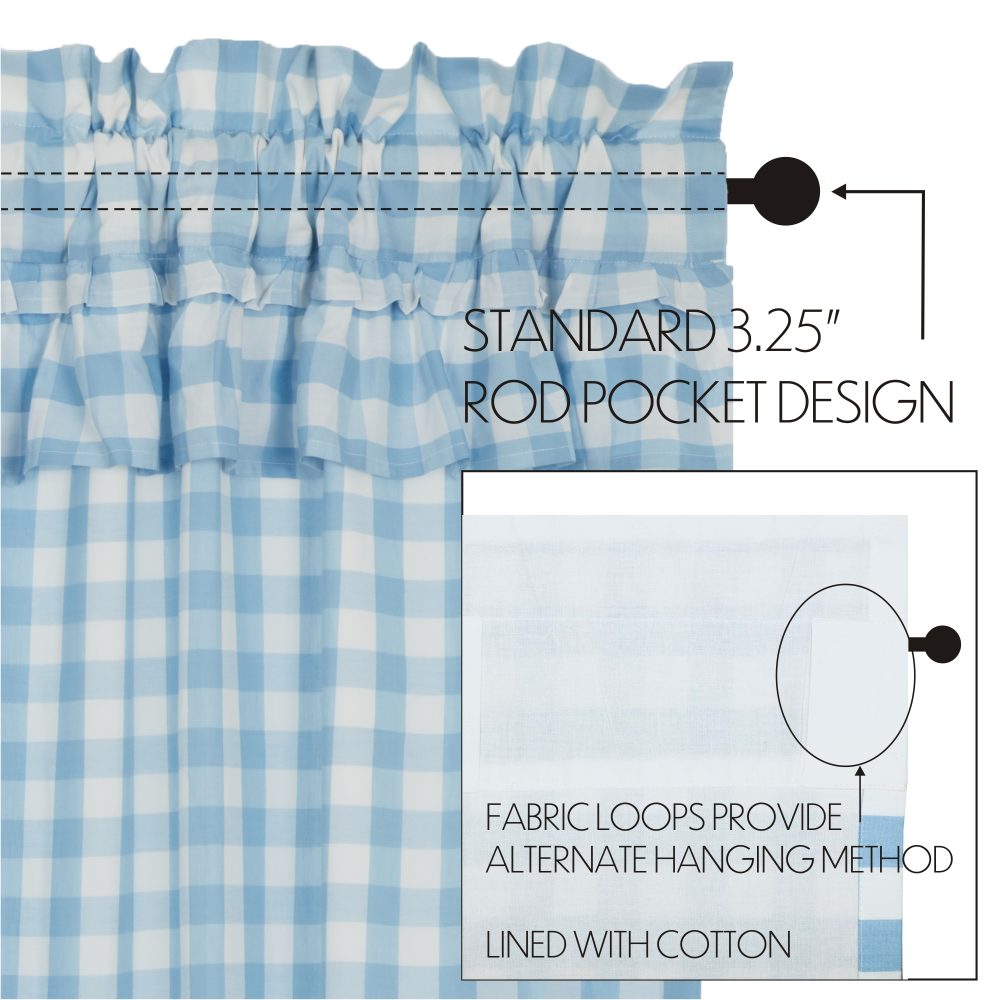 Annie Buffalo Blue Check Ruffled Tier Set of 2 L36xW36 - Image 9