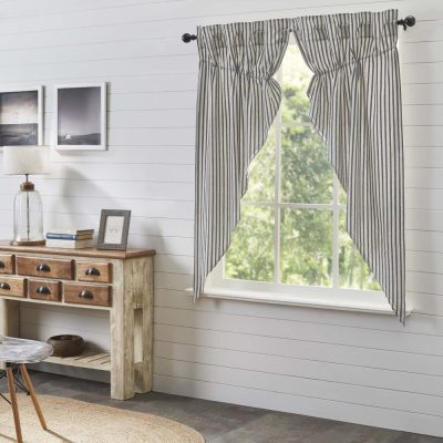 Ashmont Ticking Stripe Prairie Short Panel Set of 2 63x36x18