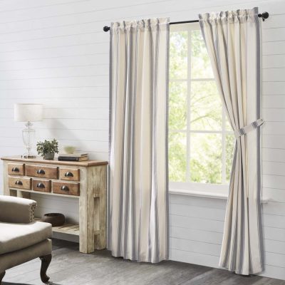Grace Grain Sack Stripe Panel Set of 2 84x40