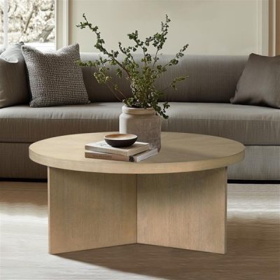 Martha Stewart Sadie Round Coffee table in Reclaimed Greige, One Size MT120-0180