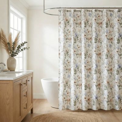 Harbor House Blue Herbal Shower Curtain, 72x72" HH70-1972