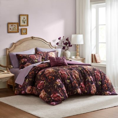 Madison Park Seraphina velvet comforter set in Purple, King MP10-8930
