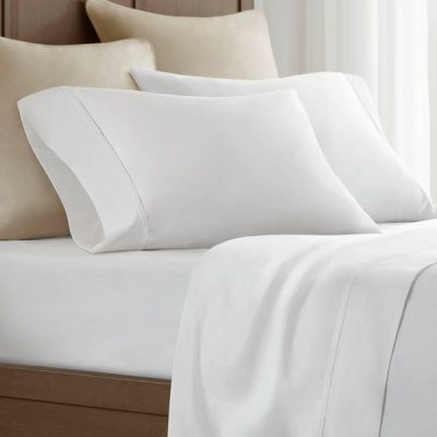 Harbor House 100% Egyptian Cotton Sateen Pillowcase Set in White, King Sham HHD21-1940