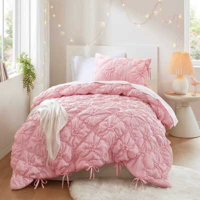 Intelligent Design Lily Comforter Set in Pink, Twin ID10-2470