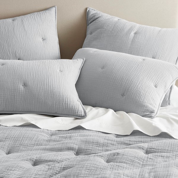 Harbor House Blue Breeze cotton gauze embroidered Euro Sham in Blue, Euro Sham HH11-1892 - Image 4
