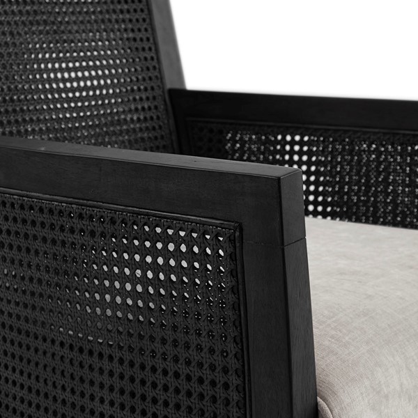 Madison Park Diedra Cane Armchair in Black, One Size MP100-1174 - Image 4