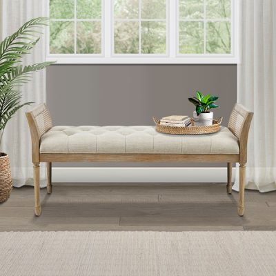Martha Stewart Isla Accent Bench in Natural, One Size MT105-0159