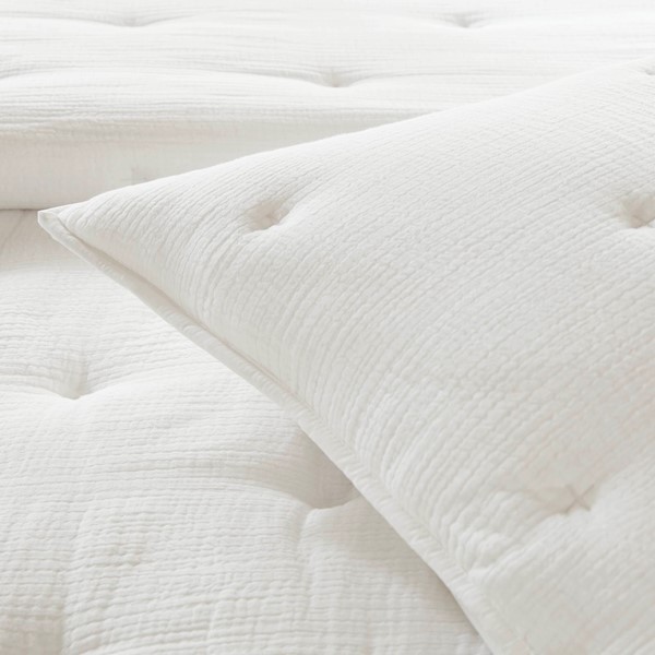 Harbor House Blue Breeze cotton gauze embroidered Euro Sham in White, Euro Sham HH11-1893 - Image 7