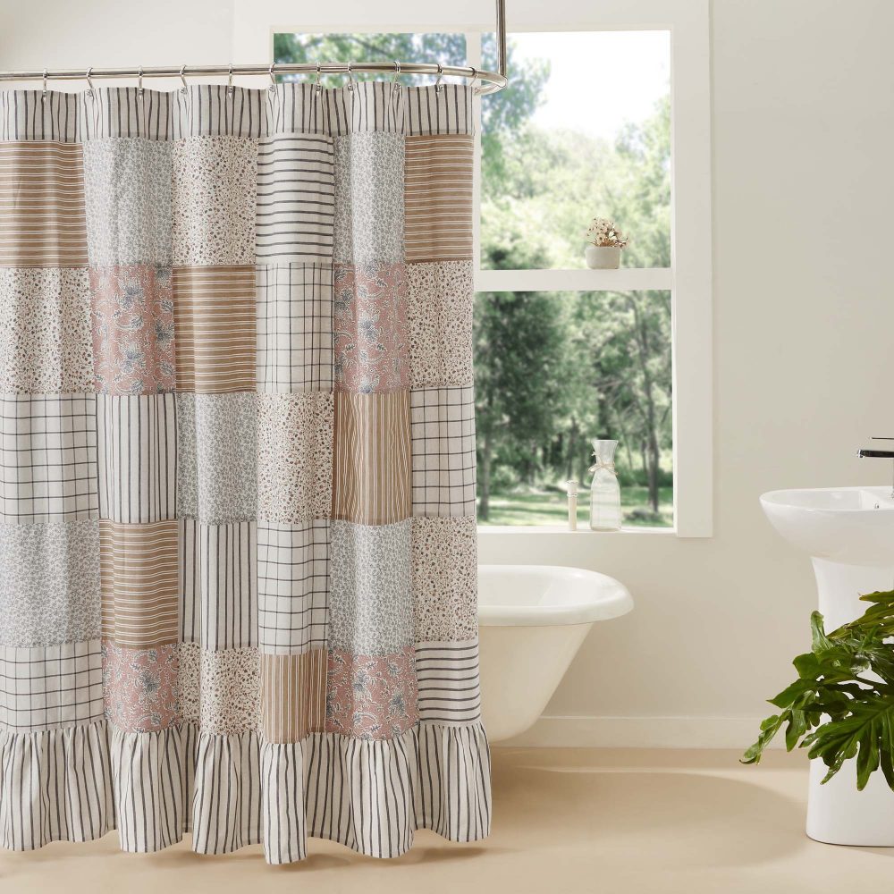 Kaila Patchwork Shower Curtain 72x72 - Image 4