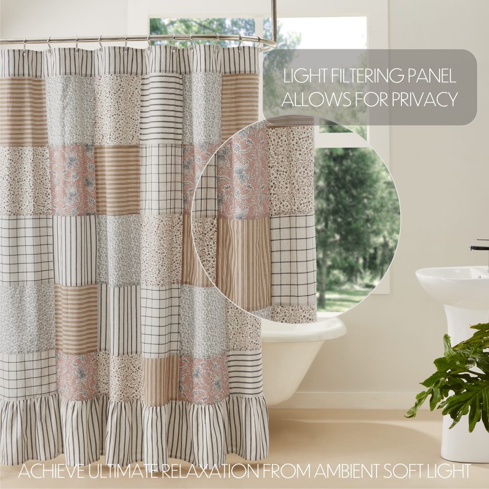 Kaila Patchwork Shower Curtain 72x72 - Image 6