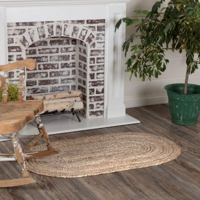 Natural Jute Rug Oval w/ Pad 27x48