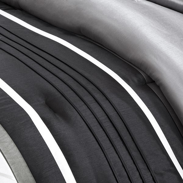 Madison Park Blaire 7 Piece Comforter Set in Grey, Queen MP10-948 - Image 4