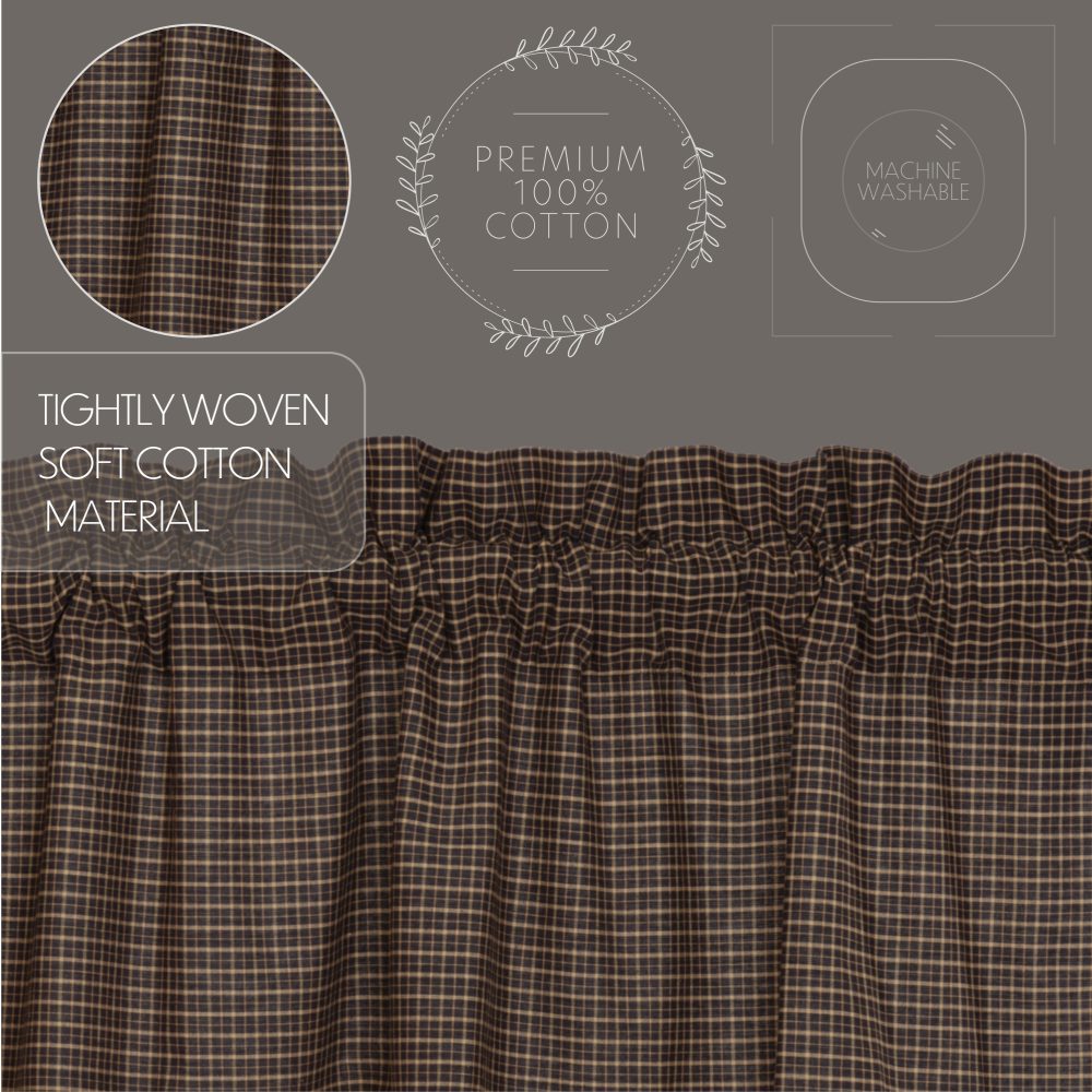 Kettle Grove Plaid Prairie Short Panel Scalloped Set of 2 63x36x18 - Image 5