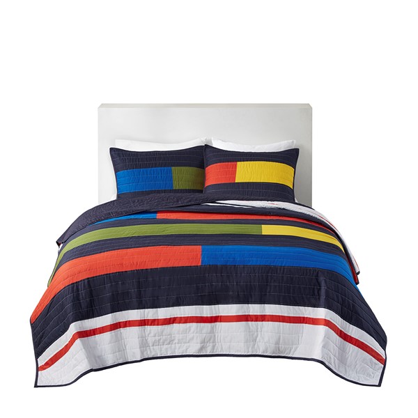 Urban Habitat Kids Morris Stripe Printed Quilt Set, Twin UHK13-0222 - Image 2
