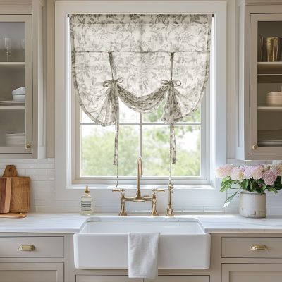 Madison Park Lana Floral Window Panel in Charcoal, 42x63" MP40-9017