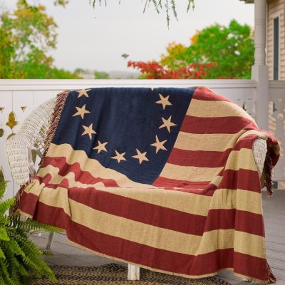 Old Glory Throw Woven 50x60