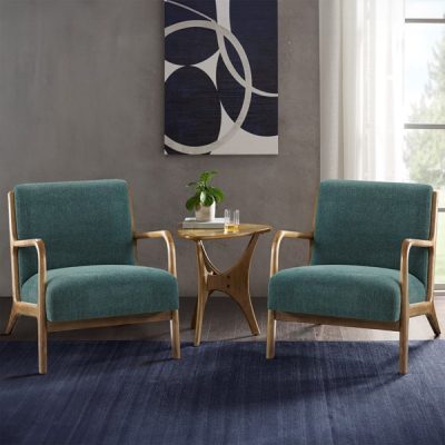 INK+IVY Novak Lounge Chair Set of 2 in Teal, Set of 2 II100-0582