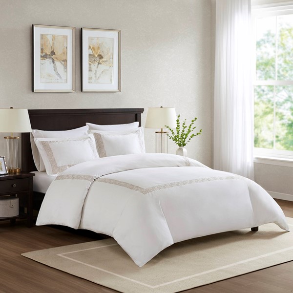 Harbor House Blue Nile 3 Piece Cotton Sateen with Embroidery Duvet Set, King/Cal King HH12-1874 - Image 5