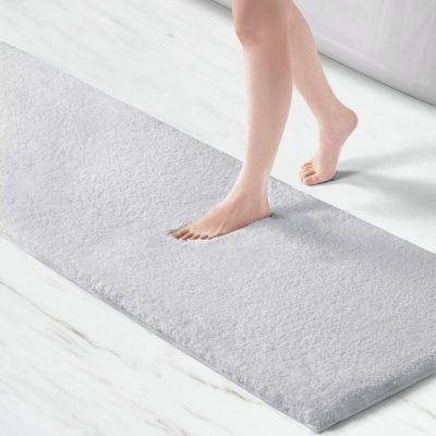 Madison Park Signature Marshmallow Bath Rug Collection in Silver, 20x30" MPS72-170