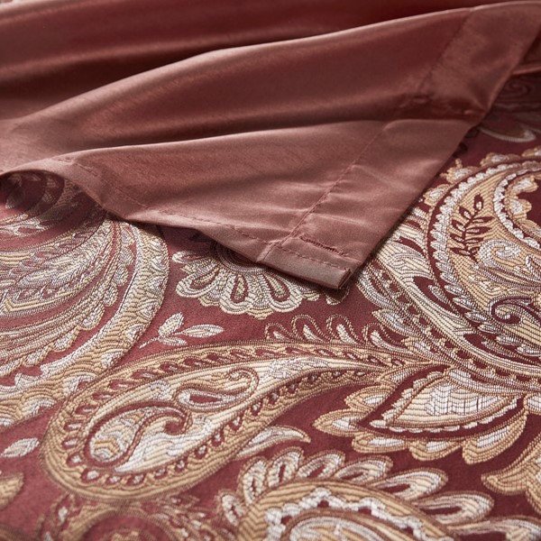 Madison Park Aubrey Jacquard Shower Curtain in Burgundy, 72x72" MP70-3034 - Image 5