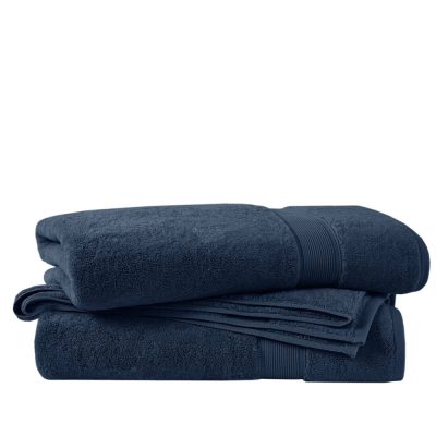 Madison Park Signature 800GSM 100% Cotton Bath Sheet 2 Piece Set in Slate Blue, 34x68" - 2PK MPS73-460