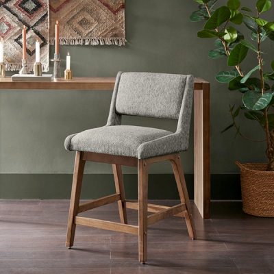 INK+IVY Boomerang Counter Stool in Light Grey, One Size II104-0224