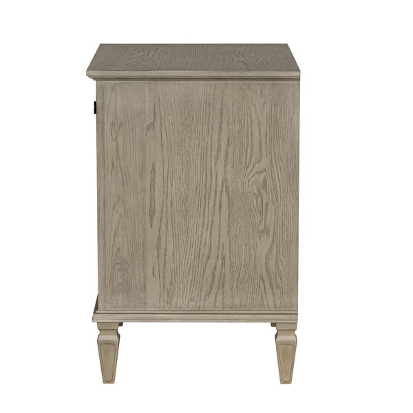 Madison Park Signature Victoria one-drawer wood nightstand with shelf in Reclaimed Grey, One Size MPS136-0320 - Image 2