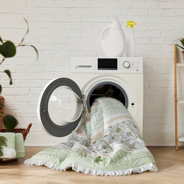 Madison Park Dawn 9 Piece Cotton Percale Comforter Set in Sage Green, Queen MP10-8598 - Image 2