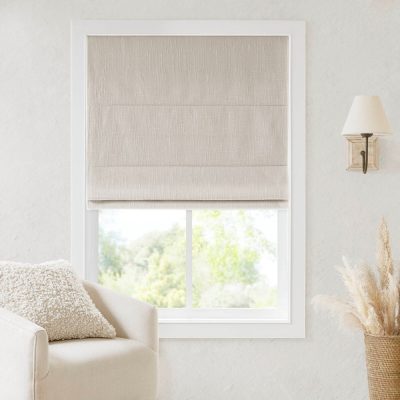 Madison Park Quincy Cordless Roman Shade in Linen, 34x64" MP40-8664