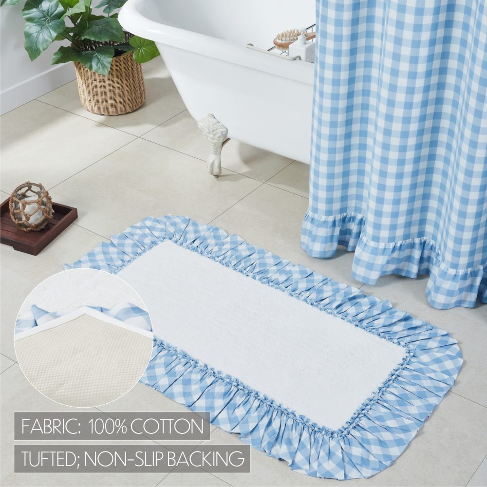 Annie Buffalo Blue Check Bathmat 27x48 - Image 7