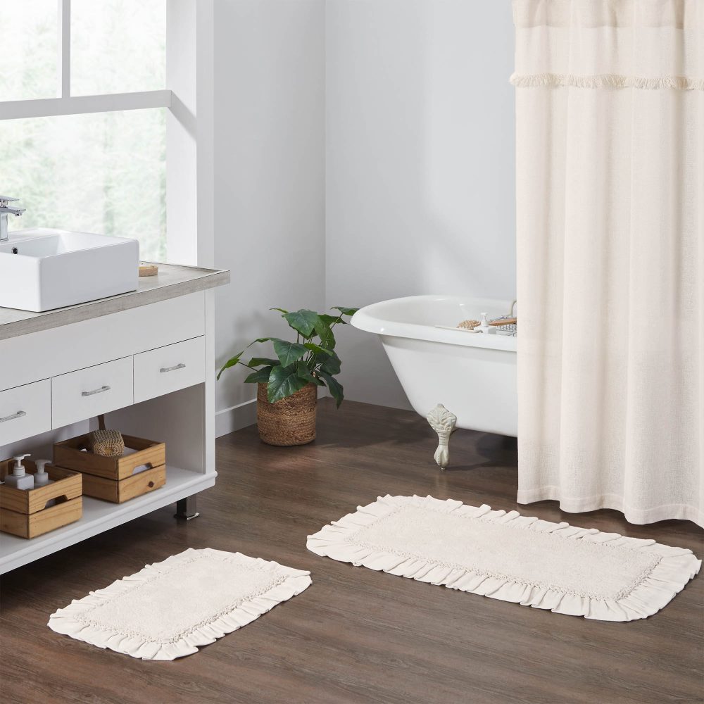 Burlap Antique White Bathmat 27x48 - Image 2